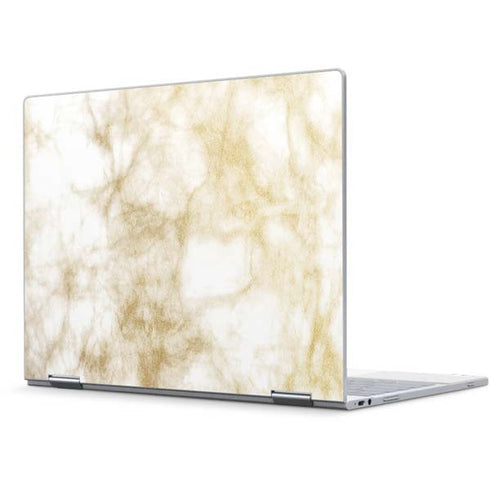 Gold and White Marble Pixelbook Skin